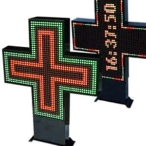 LED Pharmacy Signs - Cross and Custom Displays