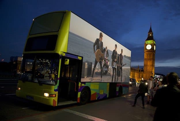 Custom LED Screen attached to London bus